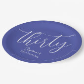 Assiettes En Carton Simply Modern Script Lavender Purple 30e anniversa (Angle)
