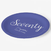 Assiettes En Carton Simply Modern Script Lavender Purple 70e anniversa (Angle)