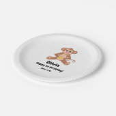 Assiettes En Carton Singe blanc (Angle)