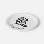 Assiettes En Carton Singes Cheeky - Chimpanzé - Bonobo - Fête (Angle)