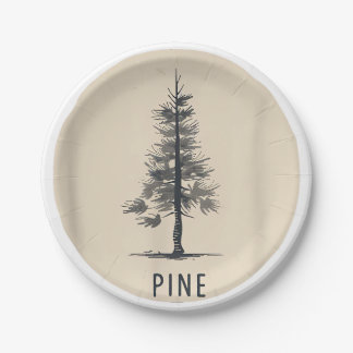 Assiettes En Carton Single Pine Tree Outfit