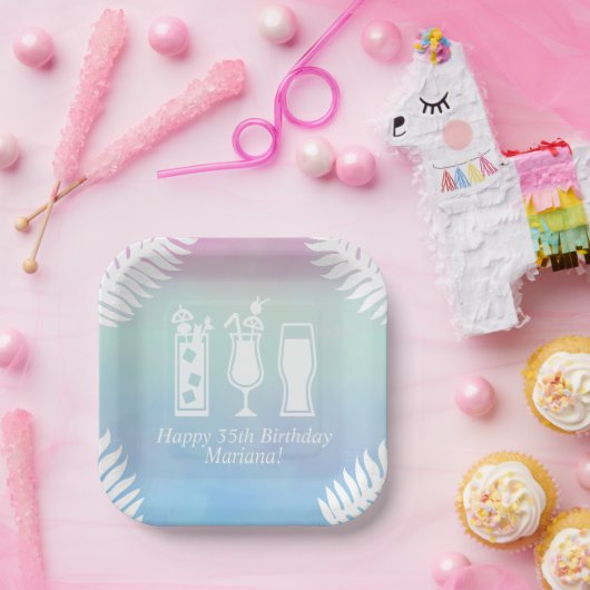 Assiettes En Carton Sip and Dip Pool Party Anniversaire (Fête)