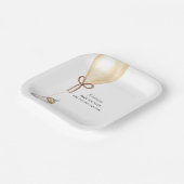 Assiettes En Carton Sip & See Simple Boho Balloon Baby shower bouteill (Angulaire)