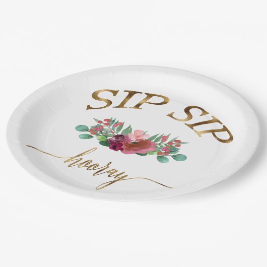 ASSIETTES EN CARTON SIP SIP HOORAY-BLUMEN ! (Angle)