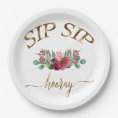 ASSIETTES EN CARTON SIP SIP HOORAY-BLUMEN ! (Devant)