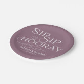 Assiettes En Carton Sip Sip Hooray Engagement Party Purple (Angle)
