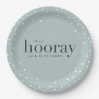 sip sip hooring fête d'anniversaire plaque papier