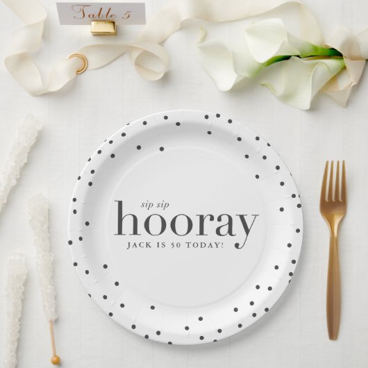Assiettes En Carton sip sip hooring fête d'anniversaire plaque papier (Mariage)