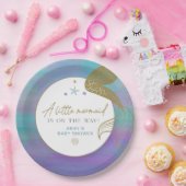 Assiettes En Carton SIREN Purple or sirène Baby shower marin (Fête)