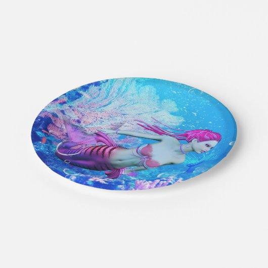 Assiettes En Carton Sirène (Angle)