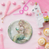 Assiettes En Carton Sirène (Fête)