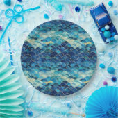 Assiettes En Carton Sirène bleu océan (Fête)