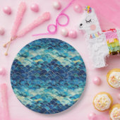 Assiettes En Carton Sirène bleu océan (Fête)