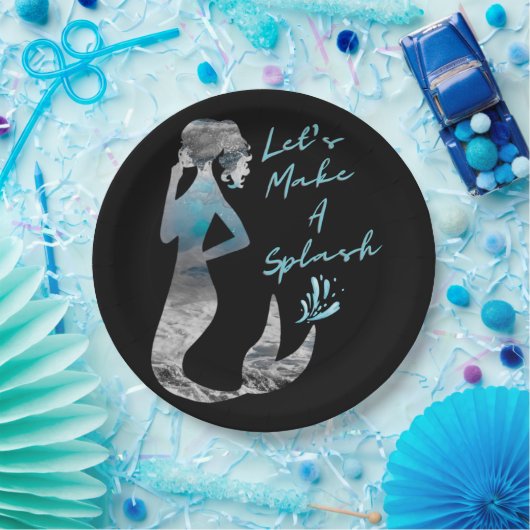 Assiettes En Carton Sirène d'océan Faisons un éclaboussure (Fête)