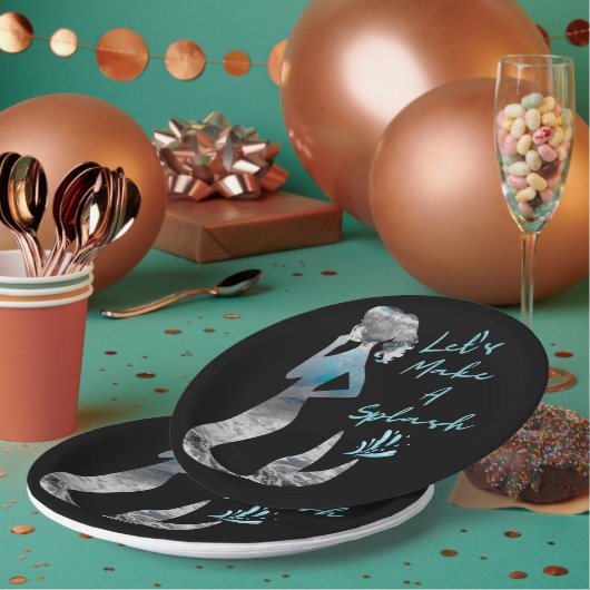 Assiettes En Carton Sirène d'océan Faisons un éclaboussure (Multi)