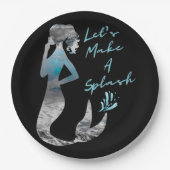 Assiettes En Carton Sirène d'océan Faisons un éclaboussure (Devant)