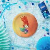 Assiettes En Carton Sirène éffrayante avec le poulpe (Fête)