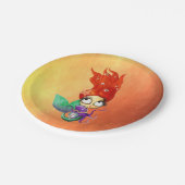 Assiettes En Carton Sirène éffrayante avec le poulpe (Angle)