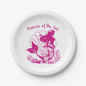 Assiettes En Carton Sirène hawaïenne-princesse de la mer (Devant)