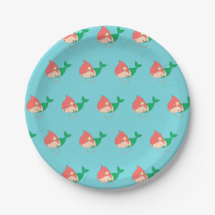 Assiettes En Carton sirène illusima en coton bonbon