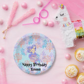 Assiettes En Carton sirène magique pour enfants sous le pastel arc-en- (Fête)