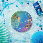 Assiettes En Carton Sirène sous la mer (Fête)