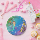 Assiettes En Carton Sirène sous la mer (Fête)