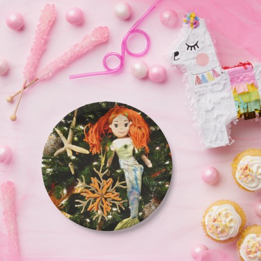 Assiettes En Carton Sirène tropicale sous la mer Noël (Fête)