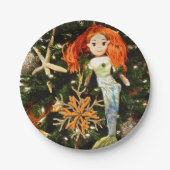 Assiettes En Carton Sirène tropicale sous la mer Noël (Devant)