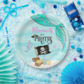 Assiettes En Carton Sirènes et pirates Anniversaire (Fête)