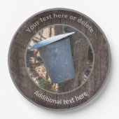 Assiettes En Carton Sirop d'érable Sap Bucket Nature Fête Personnalisé (Devant)