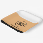 Assiettes En Carton Site Web du logo de la société moderne White Peach (Angulaire)