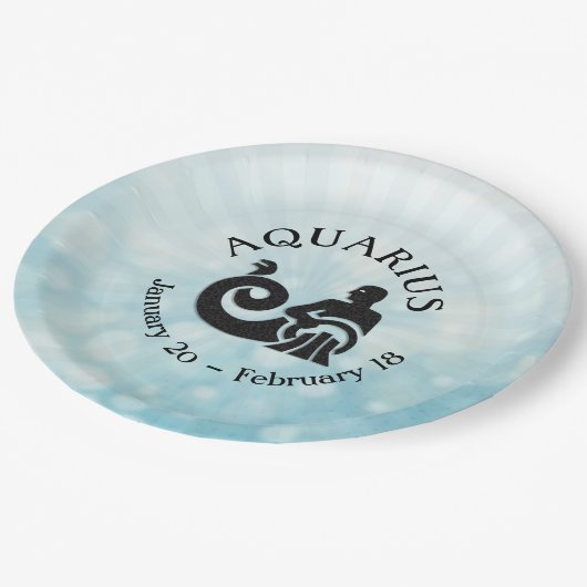 Assiettes En Carton SITE Zodiaque Aquarius Horoscope (Angle)