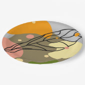 Assiettes En Carton Sites abstraits intéressants avec feuilles (Angle)