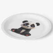 Assiettes En Carton Sitting Panda Bear Cartoon Illustration Artwork (Angle)