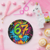 Assiettes En Carton Six Seven Girl Birthday Paper Plate (Fête)