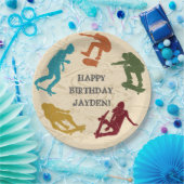 Assiettes En Carton Skate Park Skateboard Thème Ado Garçons Anniversai (Fête)