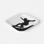 Assiettes En Carton Skate Skateboard Fun Silhouette (Angulaire)