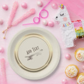 Assiettes En Carton Skateboard Gold personnalisé Cool (Fête)