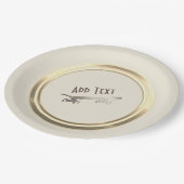 Assiettes En Carton Skateboard Gold personnalisé Cool (Angle)