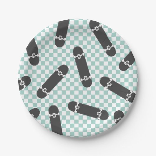 Assiettes En Carton Skateboard On va le lancer Anniversaire (Devant)