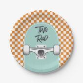 Assiettes En Carton Skateboard Two Rad 2e Plaques Papier Anniversaire (Devant)