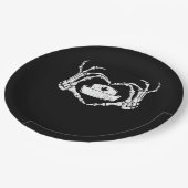 Assiettes En Carton Skeleton Coeur main Lazy Costume d'Halloween Drôle (Angle)