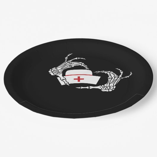 Assiettes En Carton Skeleton Coeur main Lazy do-it-yourself Costume d' (Angle)