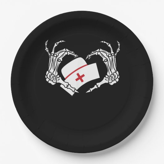 Assiettes En Carton Skeleton Coeur main Lazy do-it-yourself Costume d' (Devant)