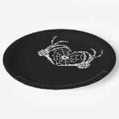 Assiettes En Carton Skeleton Coeur main Spiderweb Halloween Cobweb Par (Angle)