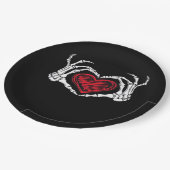 Assiettes En Carton Skeleton des mains du coeur (Angle)