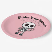 Assiettes En Carton Skeleton Fun | Fête d'anniversaire d'Halloween (Angle)