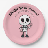 Assiettes En Carton Skeleton Fun | Fête d'anniversaire d'Halloween (Devant)