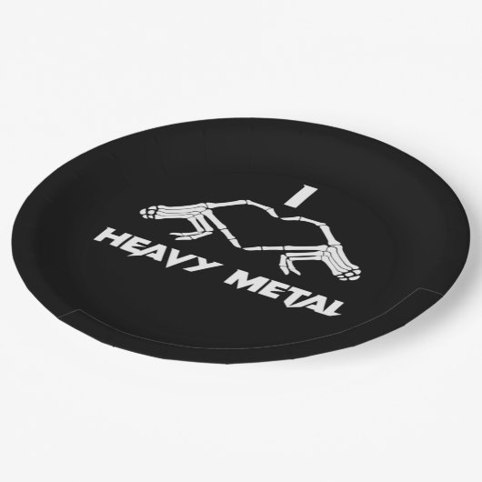 Assiettes En Carton Skeleton Hands Heart - Drôle Halloween (Angle)